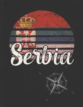 Serbia: Serbian Vintage Flag Personalized Retro Gift Idea for Coworker Friend or Boss 2020 Calendar Daily Weekly Monthly Planner Organizer