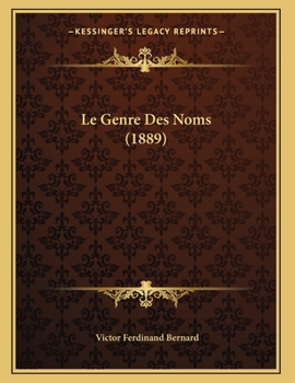 Paperback Le Genre Des Noms (1889) [French] Book