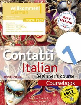 Paperback Contatti Italian 1 Beginner's Coursebook [With 2 CDs] Book