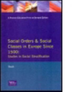 Paperback Social Orders and Social Classes in Europe Since 1500: Studies in Social Stratification Book