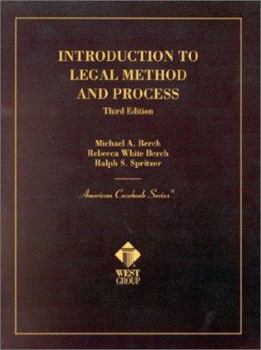 Paperback Introduction to Legal Method and Process: Cases and Materials Book