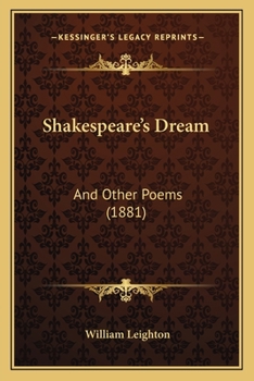 Paperback Shakespeare's Dream: And Other Poems (1881) Book