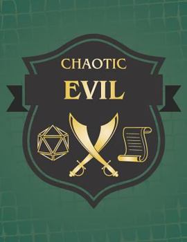 Chaotic Evil : RPG Themed Mapping and Notes Book - Dark Green Theme