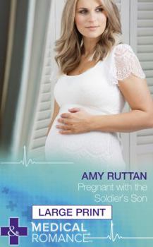 Hardcover Pregnant with the Soldier's Son [Large Print] Book