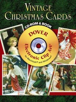 Paperback Vintage Christmas Cards [With CDROM] Book