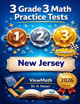 Paperback 3 New Jersey NJSLA Grade 3 Math Practice Tests: Full-Length Test Prep with Detailed Answer Explanations Book