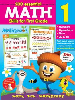 Flexibound Math for 1st Grade Workbook - 200 Essential Math Skills (Reading Eggs) Book