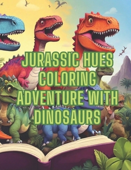 Paperback Jurassic Hues Coloring Adventure with Dinosaurs: Coloring Pages, Coloring Book, Drawing, Art for Kids Book