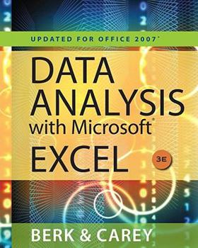Paperback Data Analysis with Microsoft Excel(tm): Updated for Office 2007 (Book Only) Book