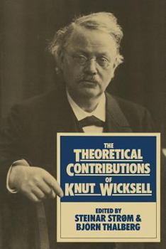 Paperback The Theoretical Contributions of Knut Wicksell Book