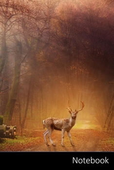 Notebook: Fantaisie, Forêt, Cerfs, Arbres Carnet / Journal / Livre d'écriture / Calepin / Agenda / Notes - 6 x 9 pouces (15,24 x 22,86 cm), 110 pages, surface brillante.