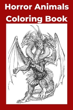 Paperback Horror Animals Coloring Book [Large Print] Book