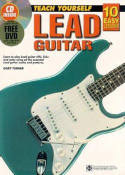 Paperback 10 Easy Lessons Lead Guitar [With CD (Audio) and DVD] Book