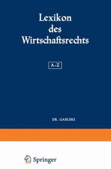 Paperback Lexikon Des Wirtschaftsrechts: A-Z [German] Book