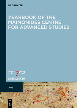 Paperback Yearbook of the Maimonides Centre for Advanced Studies. 2019 Book