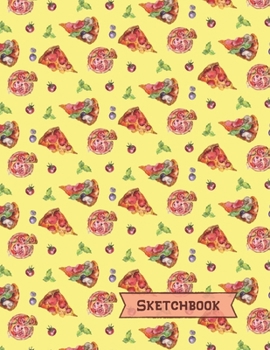 Pizza Sketchbook: Pizza Gifts: Blank Drawing Paper Sketch Book: Large Notebook for Doodling or Sketching ~ 8.5" x 11"