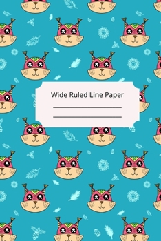Paperback Cute Baby Squirrel Theme Wide Ruled Line Paper Book
