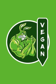 Vegan Hasen Notizbuch: Schönes Vegan Hasen Notizbuch mit 120 karierten Seiten im A5 Format (German Edition)