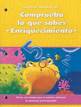 Paperback Harcourt Matematicas Comprueba Lo Que Sabes Enriquecimiento, Grado 2 [Spanish] Book