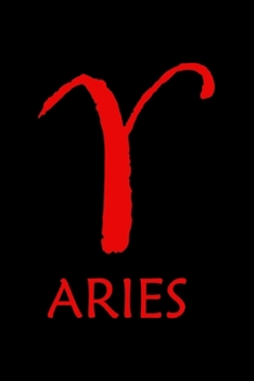 Notebook: Aries Zodiac Sign Red Stars March April Birthday Gift Black Lined Journal Writing Diary - 120 Pages 6 x 9