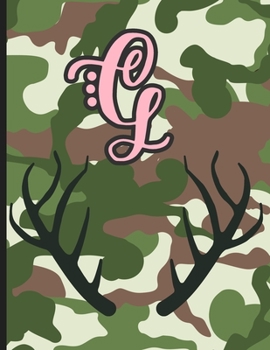 G: Camouflage Monogram Initial G Notebook for Girls | 8.5" x 11" - 100 pages, College Ruled| Camo, Hunting, Huntress, Outdoors, Country