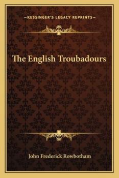 Paperback The English Troubadours Book