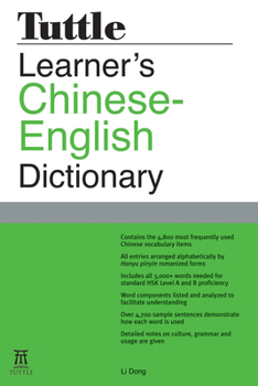 Paperback Tuttle Learner's Chinese-English Dictionary: [Fully Romanized] Book