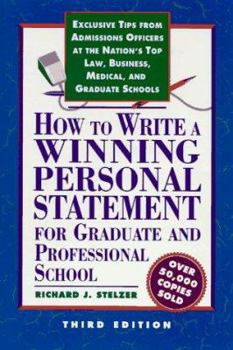 Paperback How to Write a Winning Pers Stmnt 3rd Ed Book