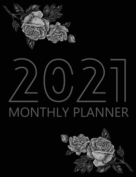 2021 Monthly Planner: 12 Month Agenda for Women, Monthly Organizer Book for Activities and Appointments, Calendar Notebook, White Paper, 8.5? x 11?, 70 Pages