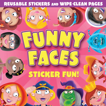 Paperback Funny Faces Sticker Fun! (Pink) Book