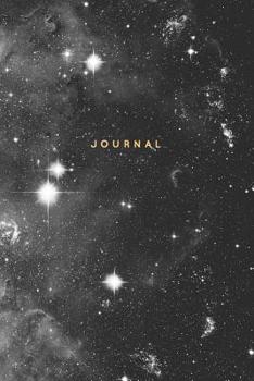 Paperback Journal: College Ruled Notebook - 120 Pages - Watercolor Galaxy Black + White Book