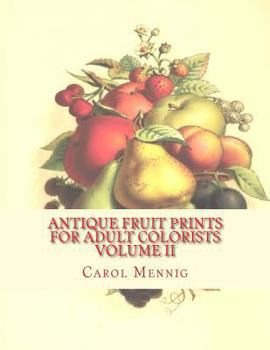 Paperback Antique Fruit Prints for Adult Colorists - Volume II Book