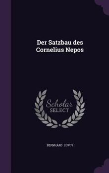 Hardcover Der Satzbau Des Cornelius Nepos Book