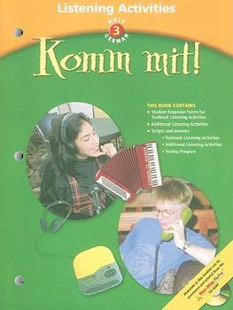 Paperback Holt German 3: Komm Mit! Listening Activities Book