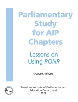 Paperback Parliamentary Study: for AIP Chapters Book