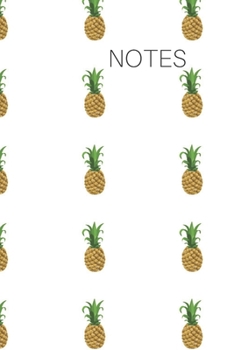 Pineapple Themed Blank College-ruled Journal Notebook: Blank 100 page college-ruled yellow pineapple journal