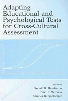 Paperback Adapting Educational and Psychological Tests for Cross-Cultural Assessment Book
