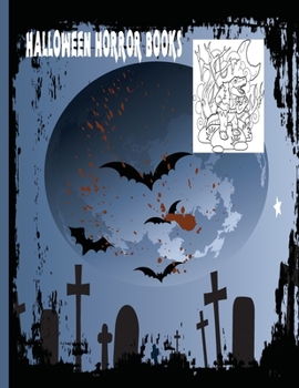 Paperback Halloween Horror Books: Funny Halloween Vampire Coloring Book for Kids Book
