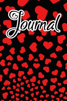Paperback Journal: True Red Falling Hearts Journal for women to write in Book