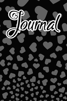 Paperback Journal: Gray Falling Hearts Journal for women to write in Book