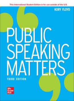 Paperback Public Speaking Matters 3Rd Edition (International Edition) Textbook only Book