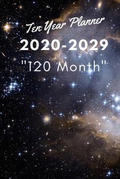 Paperback Ten Year Planner 2020-2029 "120 Month": Yearly Planner Monthly Calendar Book
