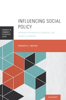 Paperback Influencing Social Policy: Applied Psychology Serving the Public Interest Book