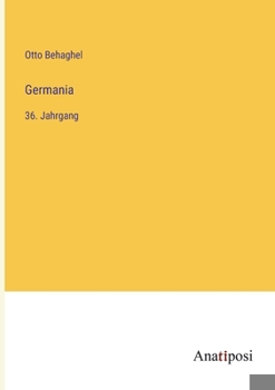 Paperback Germania: 36. Jahrgang [German] Book