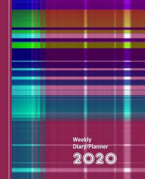 Paperback Colorful Checks And Stripes Design: Diary Weekly Spreads January to December Book