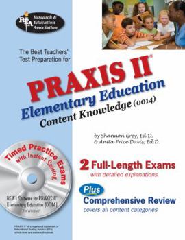 Paperback Praxis II Elementary Ed Content Knowledge 0014 W/CD (Rea) Book
