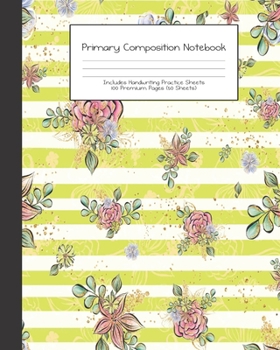 Primary Composition Notebook: Wanderlust Girl Trip Travel Adventures |Grades K-2 | Handwriting Practice Paper|Primary Ruled With Dotted Midline | 100 ... Girls | Elementary | Teacher | School | Gift