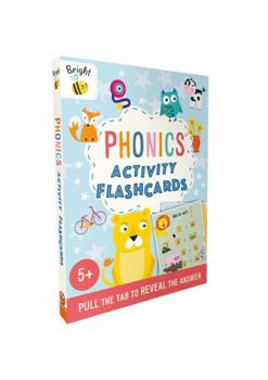 Paperback Bright Bee Phonics Activity Flashcards: Slide Tabs to Reveal Answers, Ages 5& Up Book