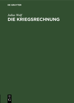 Hardcover Die Kriegsrechnung [German] Book