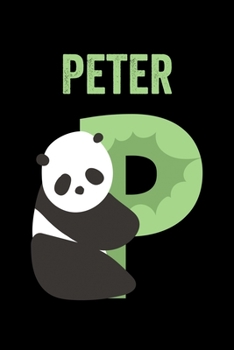Peter: Animals Coloring Book for Kids, Weekly Planner, and Lined Journal Animal Coloring Pages. Personalized Custom Name Initial Alphabet Christmas or Birthday Gift for Boys